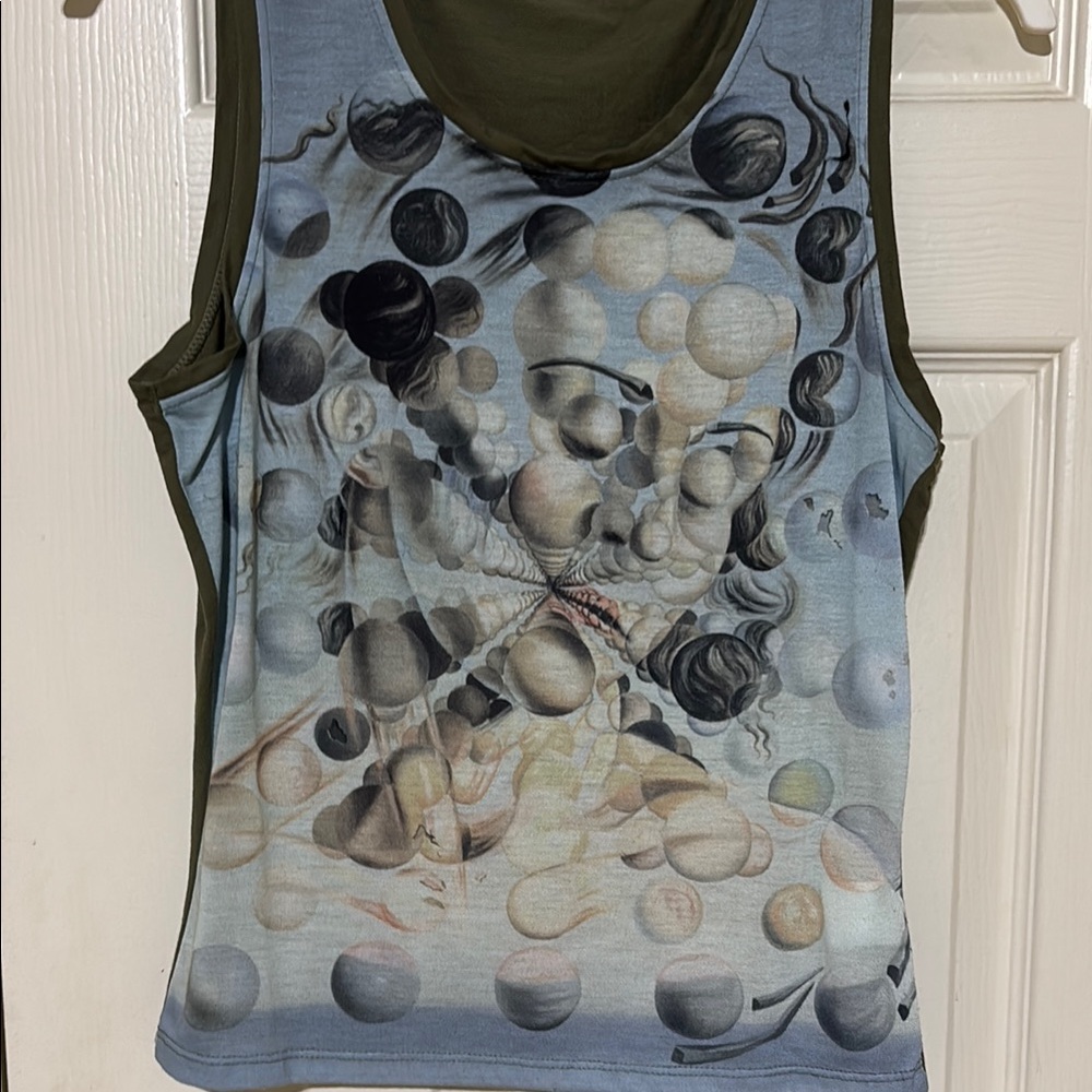 Salvador Dali Sleeveless Top with Artistic Design